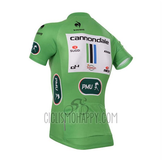 Cannondale Lider Cycling Jersey Bib Short 2013 Men Short Sleeve Green and White